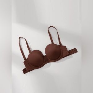 Wingslove Strapless Underwire Multiway Contour Bra Coffee Brown, NWT, 42D